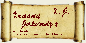 Krasna Japundža vizit kartica